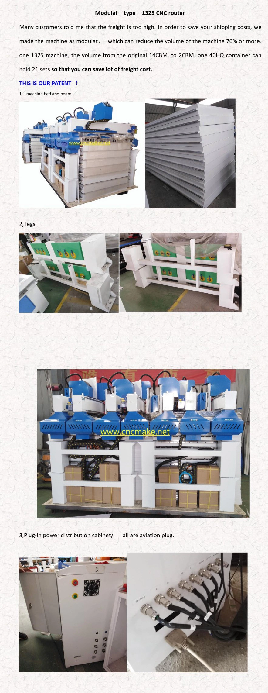 High Quality 4 Axis Hsd Spindle 1325 Woodworking CNC Router for Acrylic Plastic Aluminium