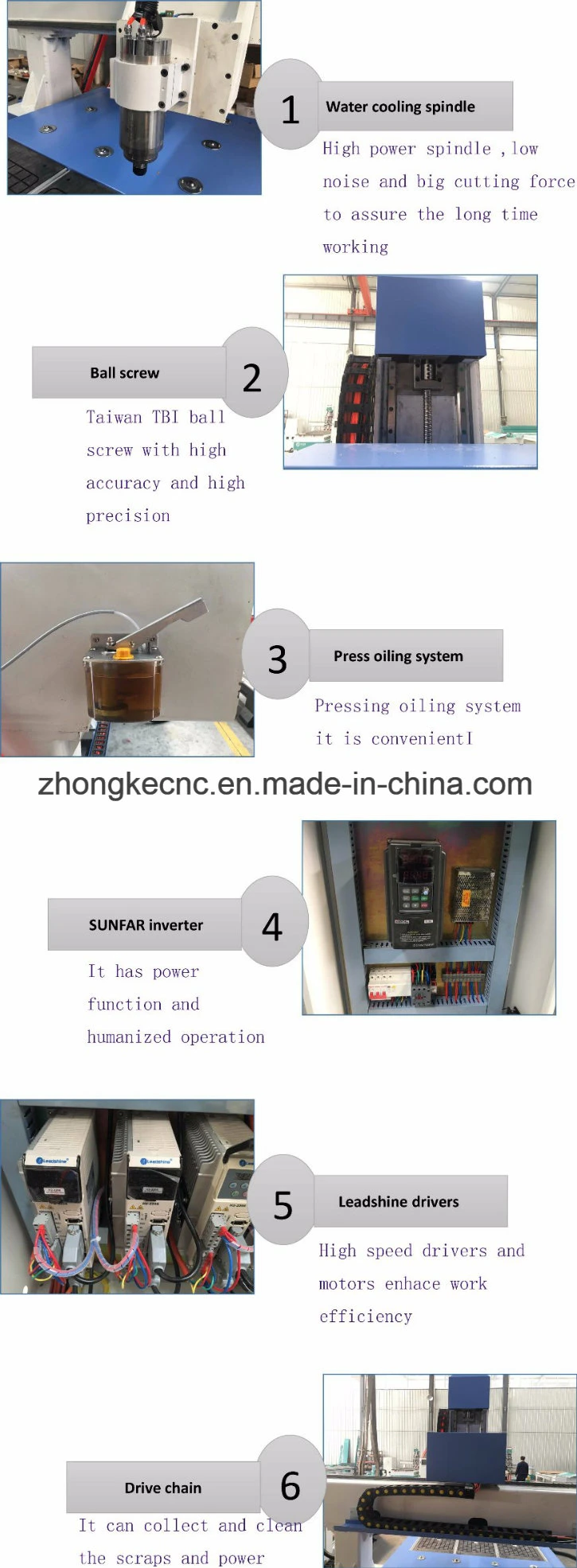 4 Axis 5 Axis CNC Router with Rotary Attachment for Cylinder Wood CNC Router Flat and Cylinder Wood Carving Machine Zk-1325