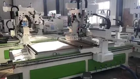 Enrutador CNC 3D de 4 ejes con cabezal múltiple para madera