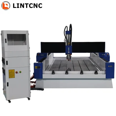 Enrutador CNC de piedra con husillo de 4.5kw 5.5kw Máquina de grabado CNC de mármol de 4 ejes 6090 1212 1325 1530 Sistema de control Ncstudio Mach3 DSP