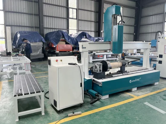 Máquina CNC de fábrica de China, enrutador de madera CNC rotativo de 4 ejes